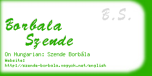 borbala szende business card