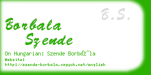 borbala szende business card